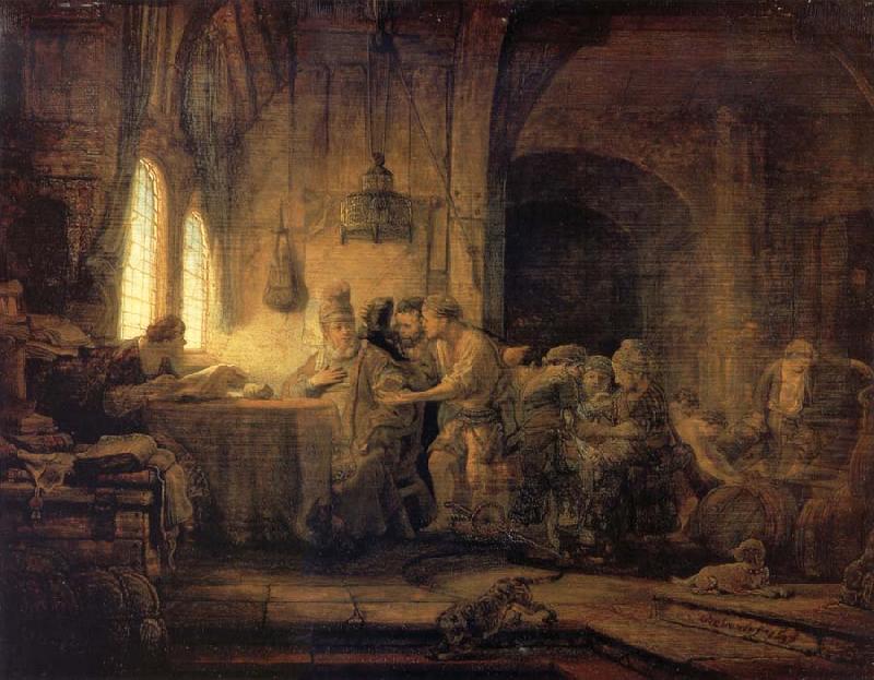 REMBRANDT Harmenszoon van Rijn The Parable of The Labourers in the vineyard France oil painting art